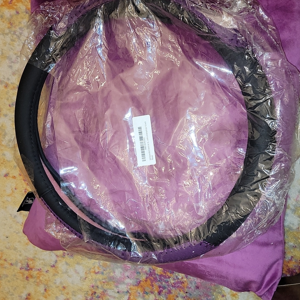 - 15 inches steering wheel cover leather